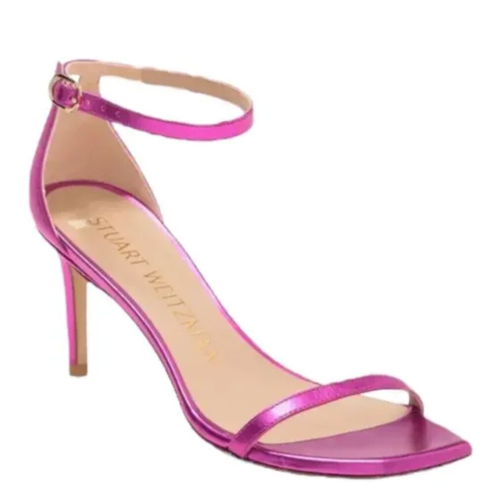 Stuart Weitzman Nudistcurve 75mm Heel Sandals in Azalea 6B